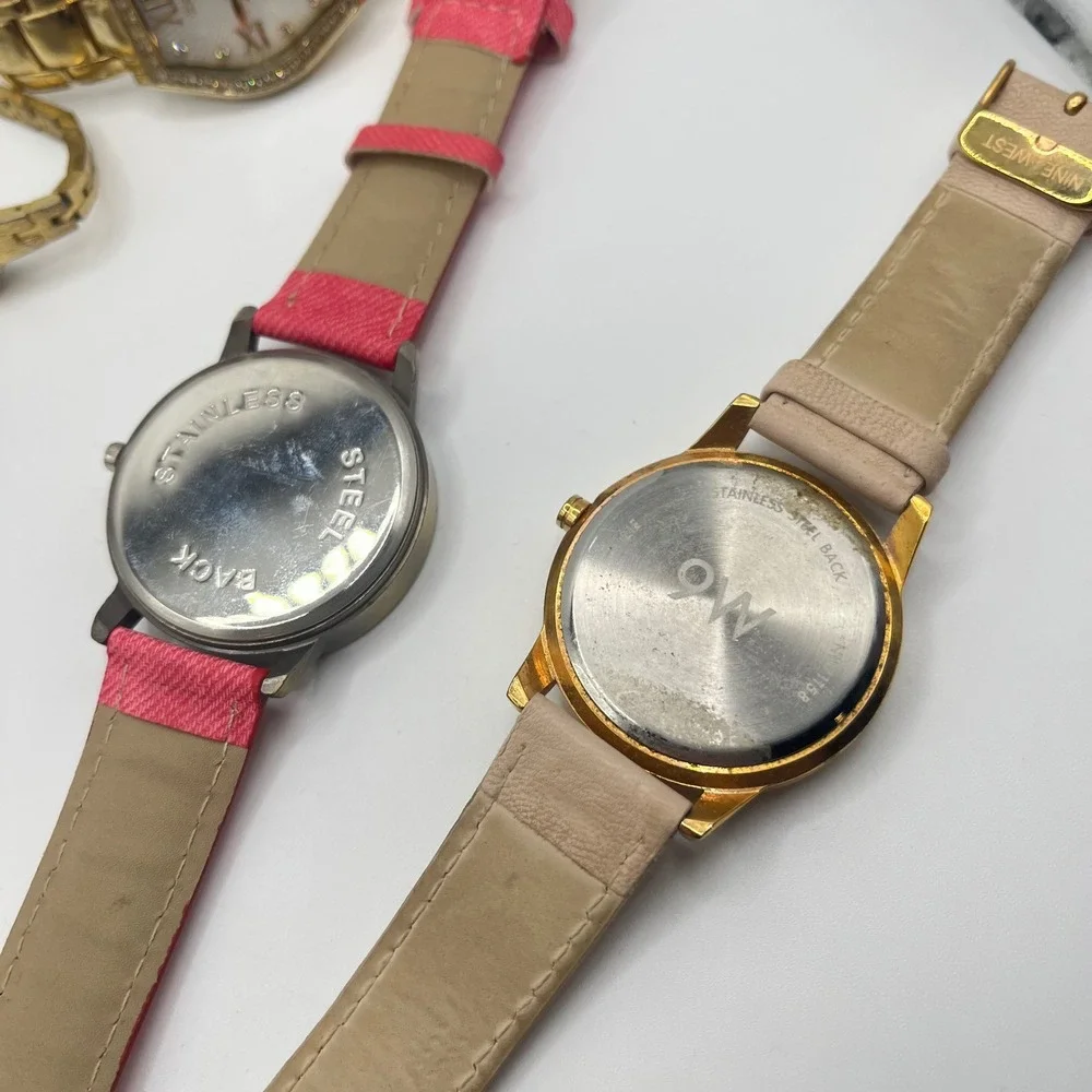 Lot of‎ 8 Womens Fashion Watches Assorted Styles Bands Faces